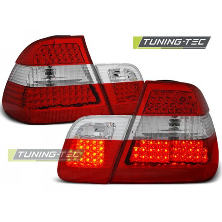 Osvetlenie LED ZADNJE LUČI RDEČE-BELA za BMW E46 09.01-03.05 SEDAN | race-shop.si