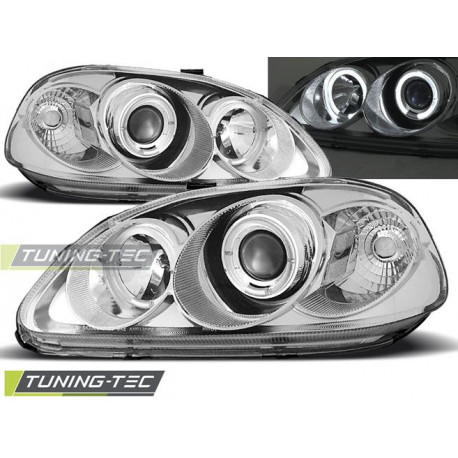 Osvetlenie ŽAROMETI HONDA CIVIC 03.99-02.01 ANGEL EYES KROM | race-shop.si