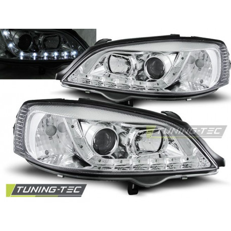 Osvetlenie ŽAROMETI OPEL ASTRA G 09.97-02.04 DAYLIGHT KROM | race-shop.si