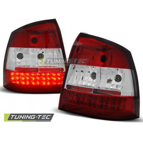 Osvetlenie LED ZADNJE LUČI OPEL ASTRA G 09.97-02.04 RDEČE-BELA LED | race-shop.si