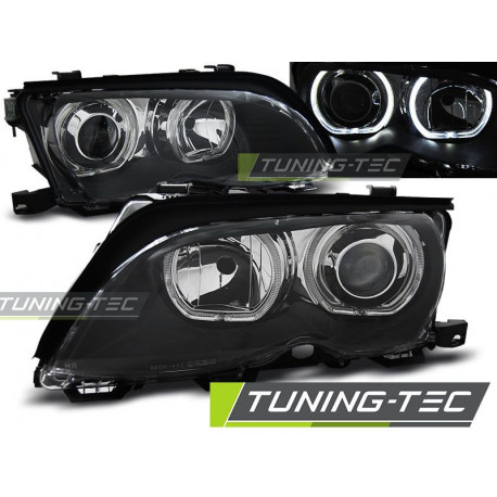 Osvetlenie ŽAROMETI ANGEL EYES LED ČRNA za BMW E46 09.01-03.05 | race-shop.si