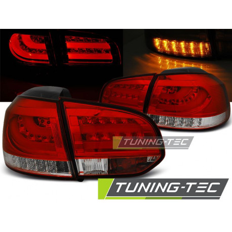 Osvetlenie LED BAR ZADNJE LUČI RDEČE BELA za VW GOLF 6 10.08-12 | race-shop.si