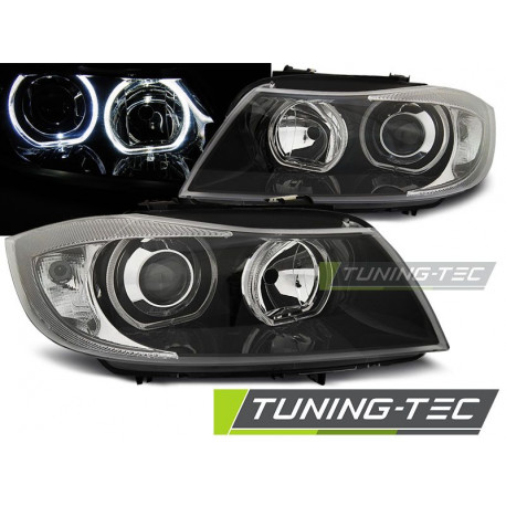 Osvetlenie ŽAROMETI ANGEL EYES LED ČRNA za BMW E90/E91 03.05-11 | race-shop.si
