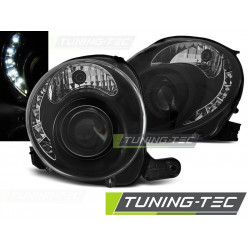 ŽAROMETI FIAT 500 07-15 ČRNA LED