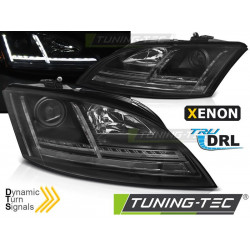 XENON HEADLIGHTS LED DRL BLACK SEQ for AUDI TT 06-10 8J