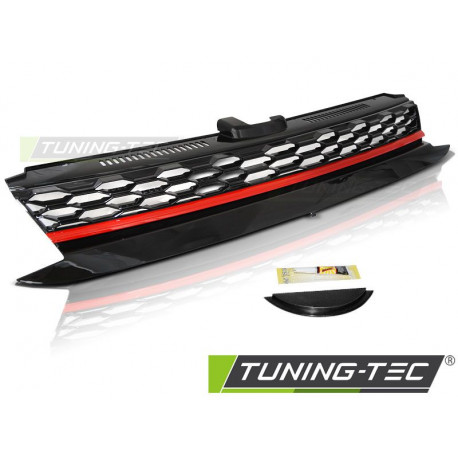 Body kit a vizuálne doplnky SPREDNJA MASKA (REŠETKA) SPORT RDEČE ČRNO za VW GOLF 7 17- | race-shop.si