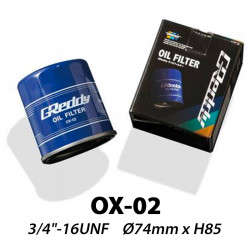 Oljni filter GREDDY OX-02, 3/4-16UNF, D-74 H-85