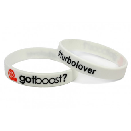 Rubber wrist band Got Boost? silicone wristband (White) | race-shop.si