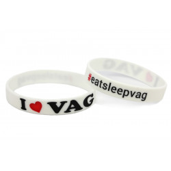 I Love VAG silicone wristband (White)