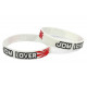 Rubber wrist band JDM Lover silicone wristband (White) | race-shop.si