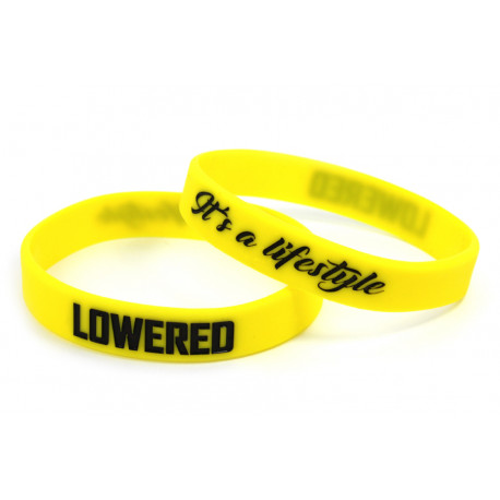 Rubber wrist band LOWERED silicone wristband (Yellow) | race-shop.si