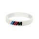 Rubber wrist band M-Power silicone wristband (White) | race-shop.si