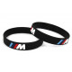 Rubber wrist band M-Power silicone wristband (Black) | race-shop.si