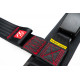 Varnostni pasovi in dodatna oprema 4-točkovni varnostni pasovi RACES Classic series, 2" (50mm), črne barve | race-shop.si
