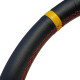 Volani 3-kraki volanski obroč RRS Monte Carlo F65, 350mm, usnje, 65mm zamik, črna/rumena/rdeča | race-shop.si