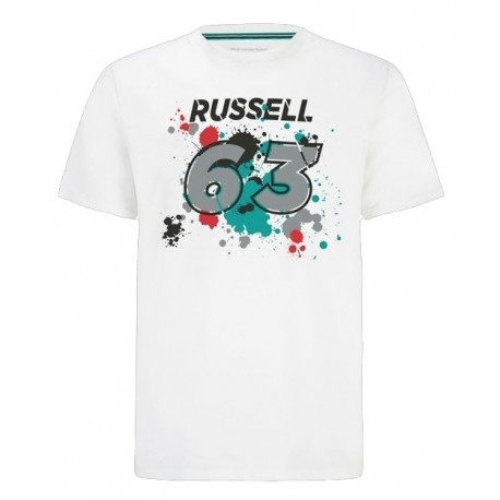 Majice T-shirt George Russel 63 Mercedes Benz AMG Petronas F1 (White) | race-shop.si
