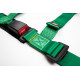 Varnostni pasovi in dodatna oprema 4-točkovni varnostni pasovi RACES Classic series, 2" (50mm), Zelene barve | race-shop.si
