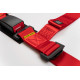 Varnostni pasovi in dodatna oprema 4-točkovni varnostni pasovi RACES Classic series, 2" (50mm), rdeče barve | race-shop.si