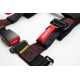 Varnostni pasovi in dodatna oprema 4-točkovni varnostni pasovi RACES Tuning series, 2" (50mm), črne barve | race-shop.si