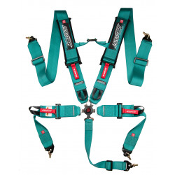 5-točkovni športni varnostni pasovi RACES Motorsport 3" (76mm) (LIMITED EDITION), aqua zelena
