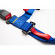 Varnostni pasovi in dodatna oprema 4-točkovni varnostni pasovi RACES Tuning series, 2" (50mm), modre barve | race-shop.si