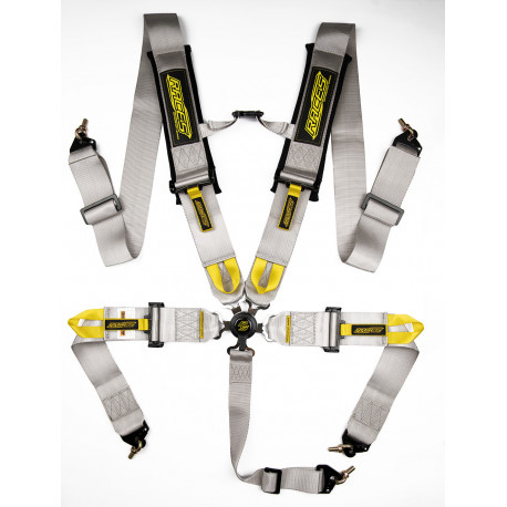 Varnostni pasovi in dodatna oprema 5-točkovni športni varnostni pasovi RACES Motorsport 3" (76mm), siva | race-shop.si