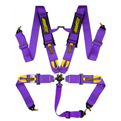 5 point safety belts RACES Motorsport series, 3" (76mm), purple