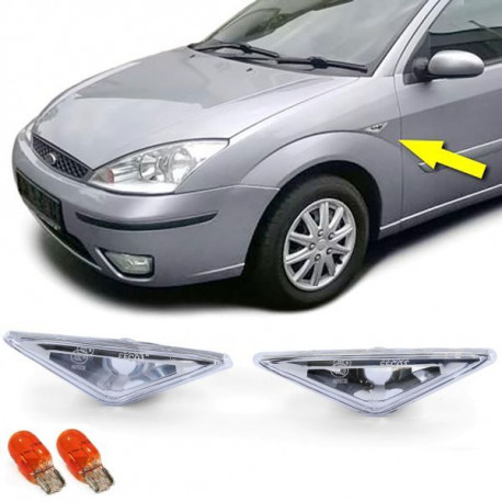 Osvetlenie RACES stranski smerniki za Ford Focus 98-04 + Mondeo 00, prozorna, krom | race-shop.si