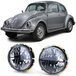 RACES rešetka žarometa za VW Beetle + Convertible 73, črno-dimna, prozorna