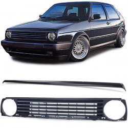 Maska hladilnika s spojlerjem brez logotipa črna za VW Golf 2 83-91