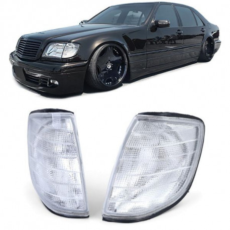 Osvetlenie RACES sprednji smerniki za Mercedes S Class W140 91-94, bela, V1 | race-shop.si