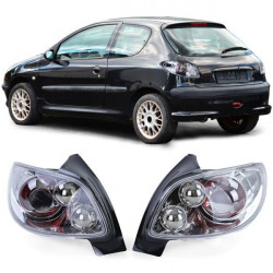 Zadnje luči iz prozornega stekla KROM za Peugeot 206 hatchback 3+5 vrat 98-09