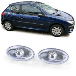 RACES stranski smerniki za Peugeot 107 206 SW CC 307 407 607 Toyota Aygo, prozorna, krom