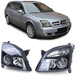 RACES žarometi za Opel Vectra C + Signum, prozorna, črna