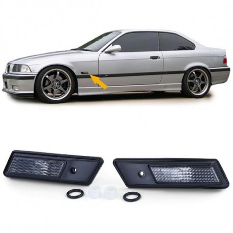 Osvetlenie Stranski smerniki Black Smoke (par) primeren za BMW 3 Series E36 90-96 + 5 Series E34 88-95 | race-shop.si