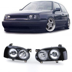 Dvojni žarometi H1 H3 črni (par) za VW Golf 3 91-97