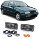 Osvetlenie Clear glass side indicators Black Chrome Black Smoke for VW Golf 3 Vento Passat 35i | race-shop.si