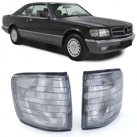 Osvetlenie Smerniki črno zatemnjeno za Mercedes S-Class Coupe C126 SEC 80-91 | race-shop.si