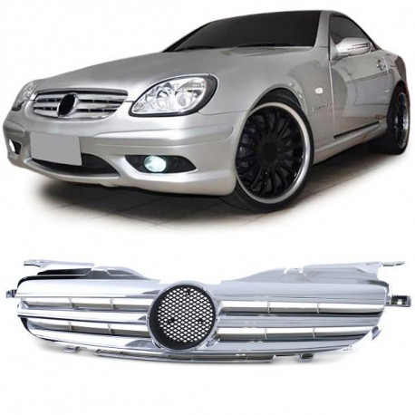 Body kit a vizuálne doplnky Športna maska (rešetka) krom za Mercedes SLK R170 96-04 | race-shop.si