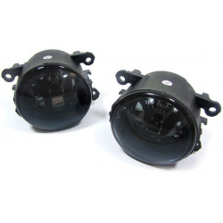 Clear glass fog lights black smoke for Renault Twingo Megane Scenic Kangoo