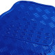 Univerzalni Car rubber floor mats universal aluminum checker plate optics 4-piece chrome blue | race-shop.si