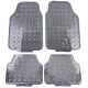 Univerzalni Car rubber floor mats universal aluminum checker plate optics 4-piece chrome carbon | race-shop.si