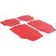 Univerzalni Car rubber floor mats universal aluminum checker plate optics 4-piece chrome red | race-shop.si