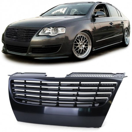 Body kit a vizuálne doplnky Športna maska (rešetka) brez logotipa črna za VW Passat B6 3C 05-08 | race-shop.si
