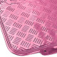 Univerzalni Car rubber floor mats universal aluminum checker plate optics 4-piece chrome pink | race-shop.si