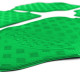 Univerzalni Car rubber floor mats universal aluminum checker plate optics 4-piece chrome green | race-shop.si