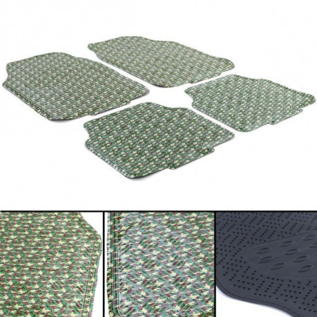 Univerzalni Car rubber floor mats universal checker plate optics camouflage military camouflage color | race-shop.si