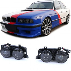 RACES žarometi za BMW 5 Series E34 88-95 7 Series E32 88-94, črno-dimna