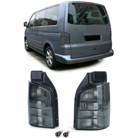 Osvetlenie Clear glass taillights Black Smoke pair for VW Bus T5 03-09 with tailgate | race-shop.si