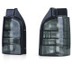 Osvetlenie Clear glass taillights Black Smoke pair for VW Bus T5 03-09 with tailgate | race-shop.si
